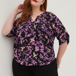 Torrid Harry Potter Harper Georgette Icon Galaxy Blouse
